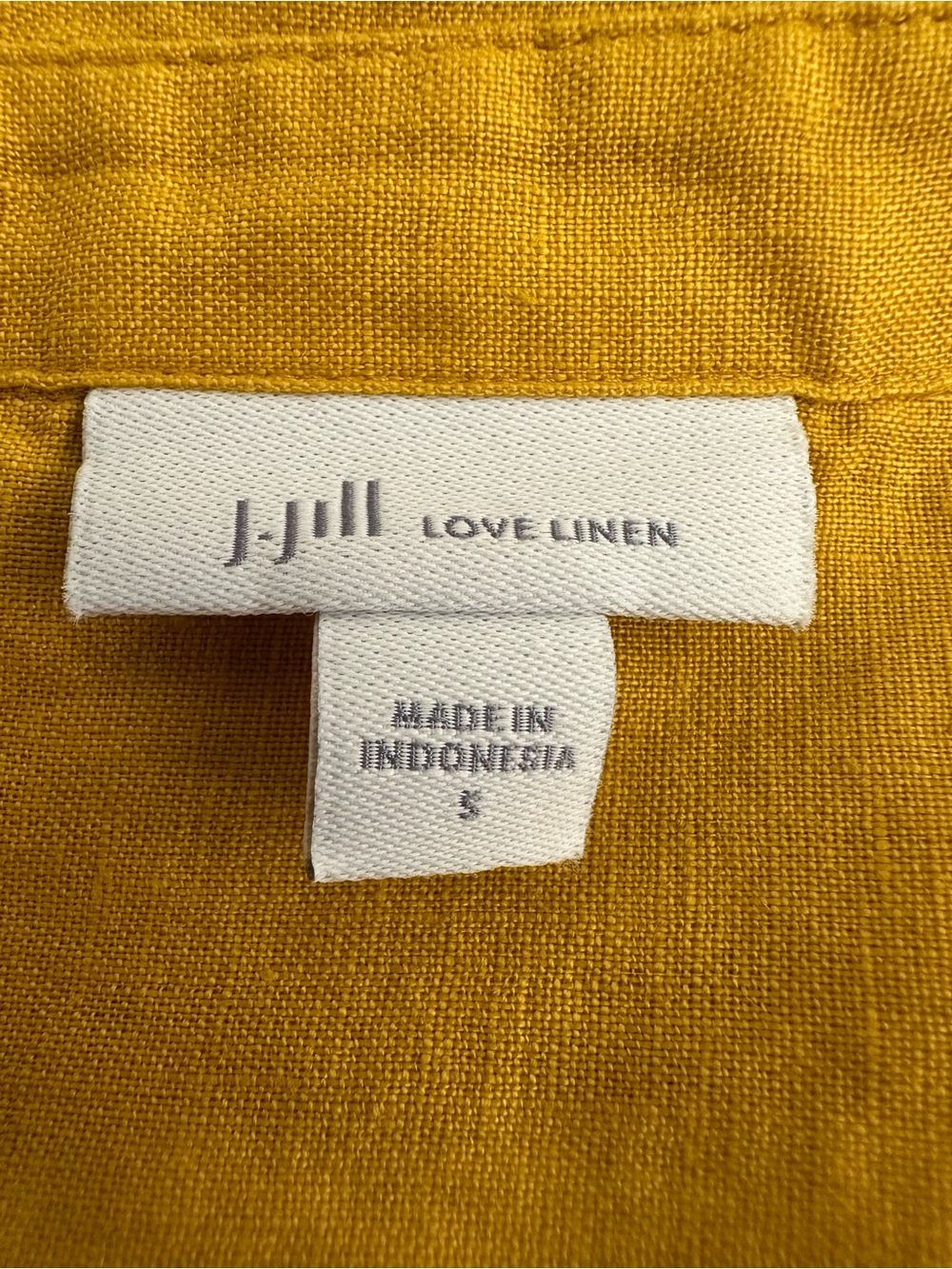 J.Jill Love Linen 100% Linen Button-Front Tunic – Size M – Mustard Yellow 🌼 - Picture 2 of 10